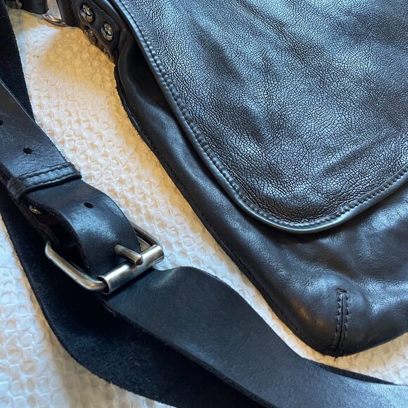 Campomaggi black cross body leather bag NWOT - Picture 6 of 7
